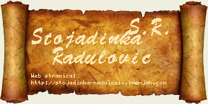 Stojadinka Radulović vizit kartica